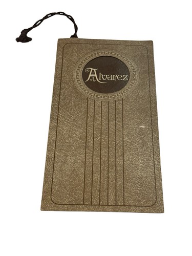 Vtg alvarez guitar hang tag - alvarez,