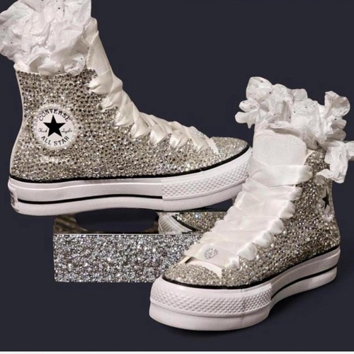 Women blinged out chucks - blinged,
