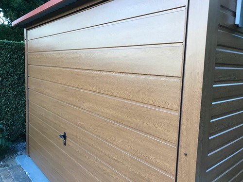 Wood effect garage door - garage,