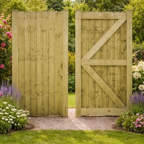 Wooden featheredge garden gate - wooden,