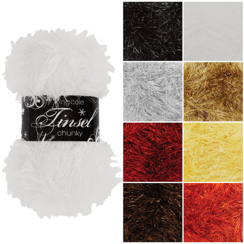 Tinsel chunky knitting yarn - tinsel, by