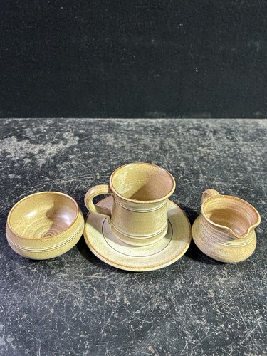 Studio pottery cup saucer - pottery,