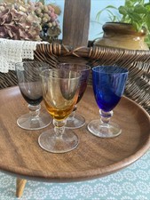 Vintage coloured glass sherry - coloured,