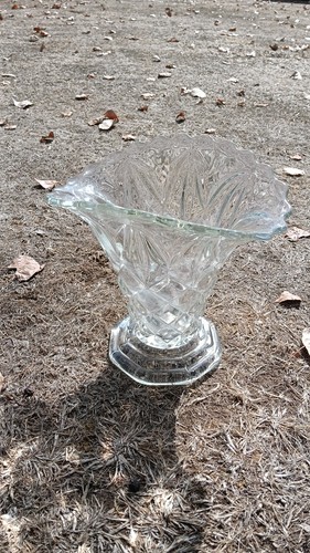 Vintage pressed clear glass - pressed,