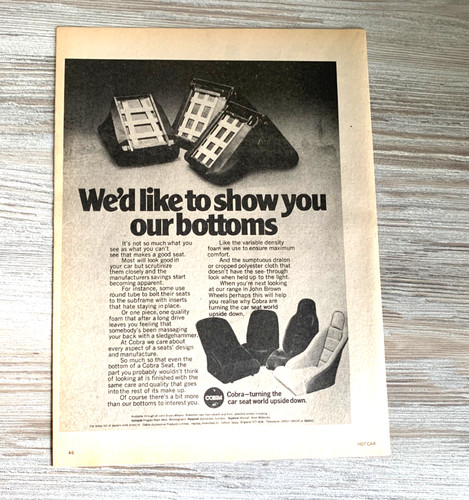 Cobra sports seats 1970s - seats,