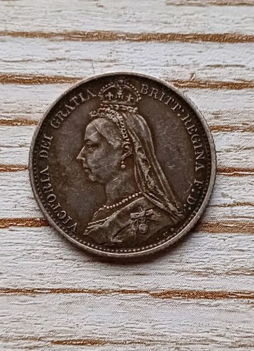 1887 queen victoria - queen, sixpence