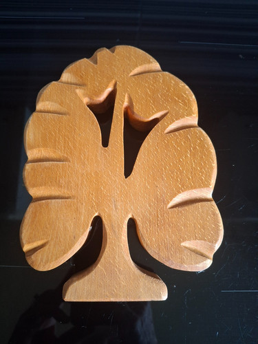 Carved wooden beech tree - carved, made