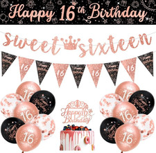 16th birthday decorations set - 16th,