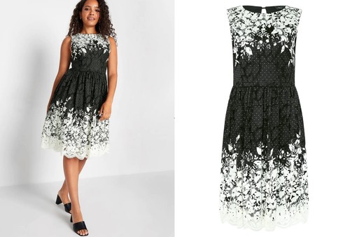 Ladies black white lace - ladies,