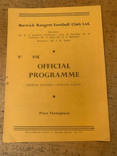Berwick rangers stirling - rangers, v