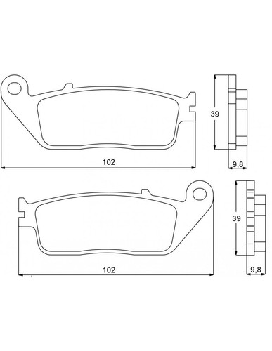 Rear brake pads accossato - rear,