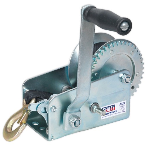 Sealey geared hand winch 900kg - winch,
