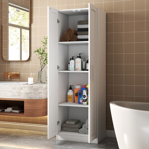 White wardrobe cabinet with - white,
