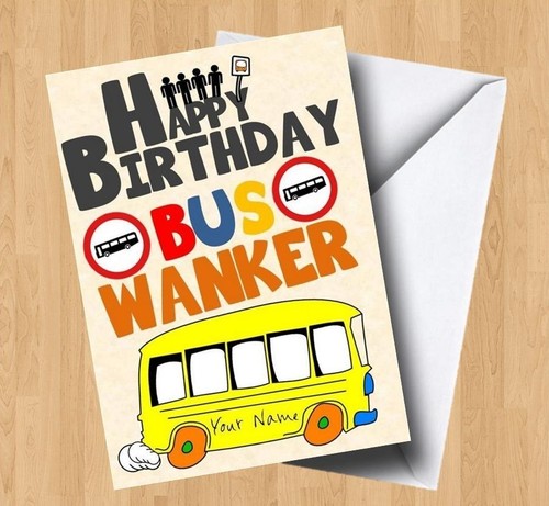 Personalised bus wanker - bus,
