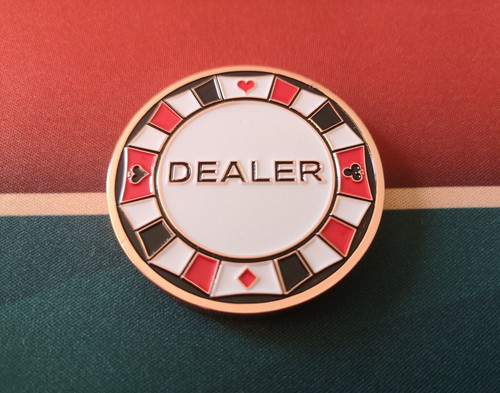 Metal dealer button poker - metal,