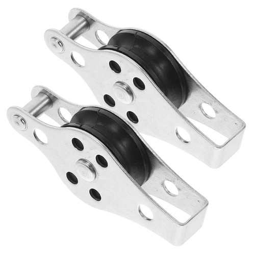 Silver stainless steel pulley - silver,