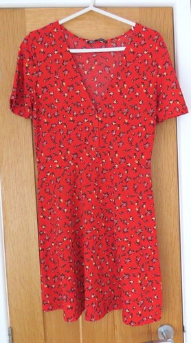 Zara red floral mini dress - mini,