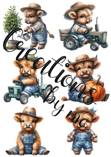 Cute farming highland - cute,