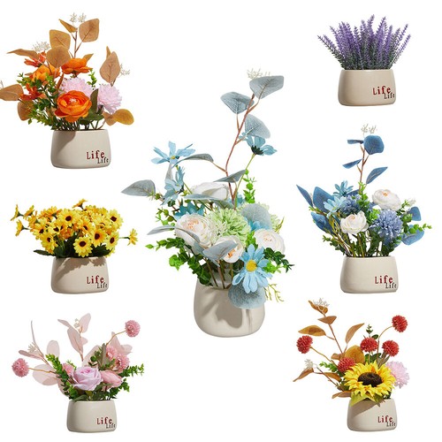 Mini artificial flower - artificial, pot