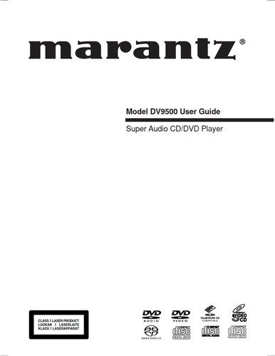 Marantz dv9500 dvd - marantz,