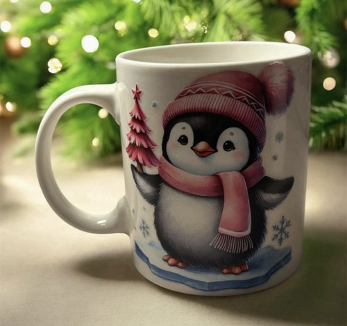 Christmas penguin mug cute - penguin,
