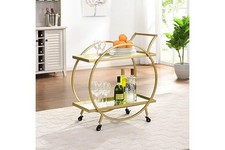 Gold glass odessa bar - gold&glass, cart,