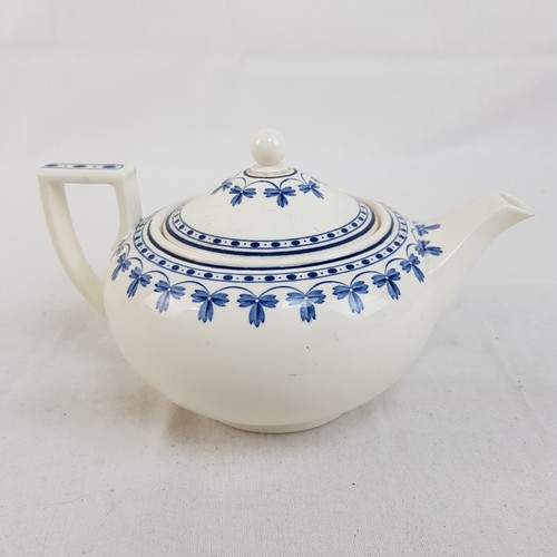 Wedgwood rome blue teapot - wedgwood, of