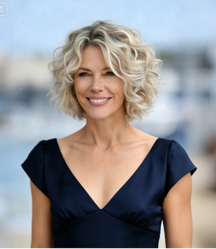 Ombre blonde short wave 13x4 - short,