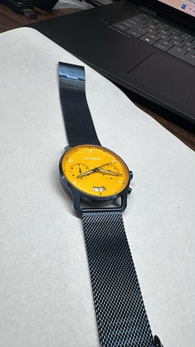 New blue metalic yellow dial - new,