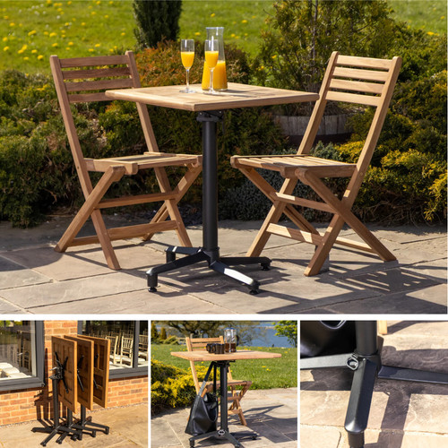 Square teak folding outdoor - square,