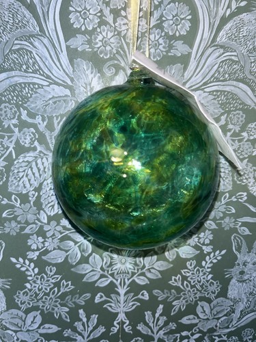 Green glass friendship ball - glass,