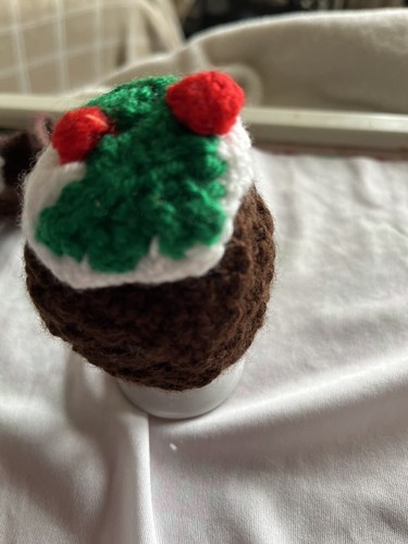Hand knitted egg cosy - hand,