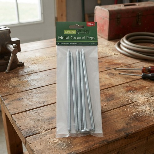 Sleek silver metal pegs - sleek,
