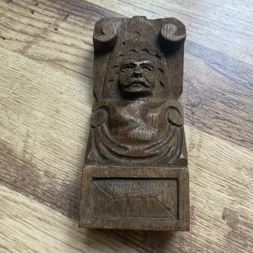 Antique oak carved male - antique,