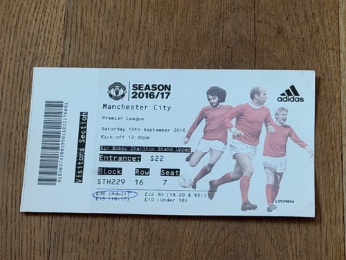 Ticket 2016 manchester - ticket,