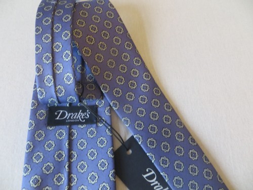 Drake blue shape silk - drake's, tie