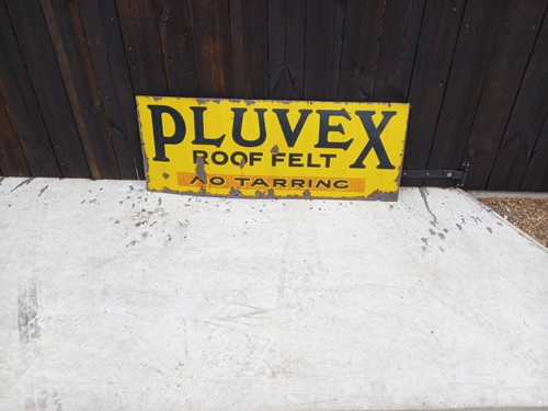 Vintage enamel sign pluvex - vintage,