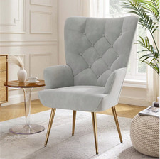 Velvet Armchair Tub Chair High