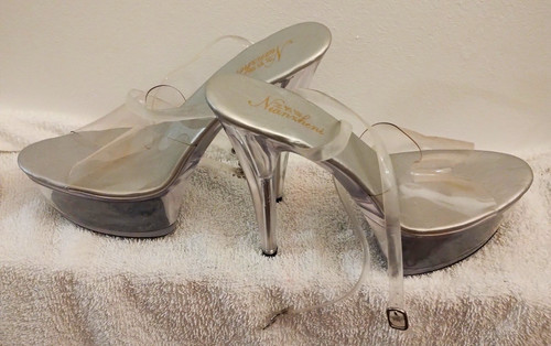 Clear plastic high heel - clear, drag