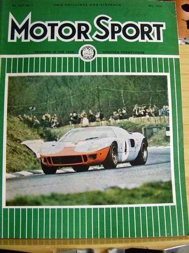 Motor sport car - 1968, may