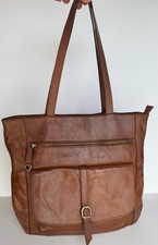 RUSSELL & BROMLEY Tan Brown Leather Tote Bag