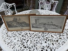 Vintage framed castle prints - vintage,