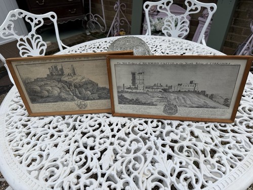 Vintage framed castle prints - framed,
