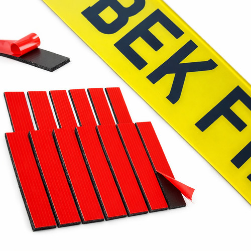 Number plate sticky pads heavy - number,