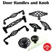 Black Furniture Handles Cabinet Door Knobs Cupboard Kitchen Drawer Pull Handles