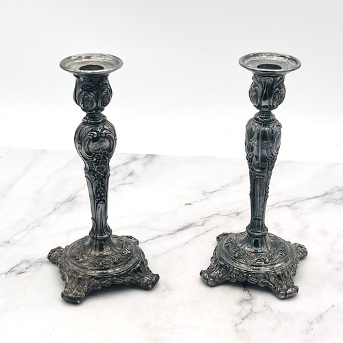 Pair rogers silverplate - pair,
