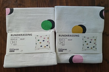 Ikea Rundkrassing 100% Cotton 50x50 cm Multi-Coloured Dots Cushion Covers x 2