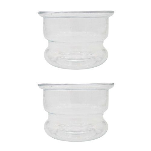 Clear glass fish bowl vase - x,