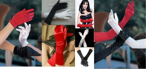 Smooth satin gloves prom - smooth,