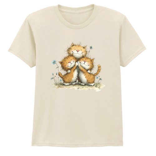 Cute cat kids shirt three - kids, t-shirt